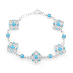 Zilveren armband met Sleeping Beauty Turkooisen (Faszination Türkis)