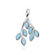Zilveren hanger met larimaren