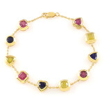 Bracelet en argent et Saphir rose de Madagascar (de Melo)