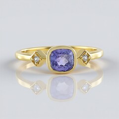 Anello in argento con Tanzanite (Adela Silber)
