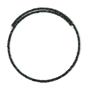 Collar al cuello en acero con Ópalo de Mezezo (Riya)