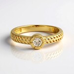 Zilveren ring met een I2 Champagne Diamant (Ornaments by de Melo)