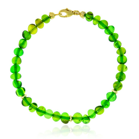 Green Amber Silver Bracelet (CUSTODANA)