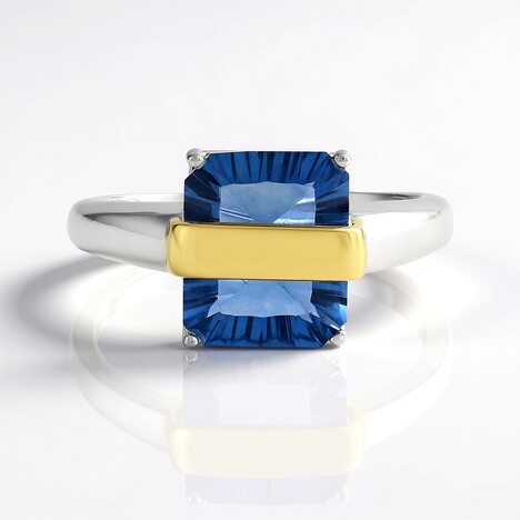 Anello in argento con Fluorite Cangiante