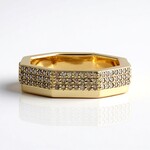 Anello in oro con Diamante Champagne I3 (de Melo Gold)