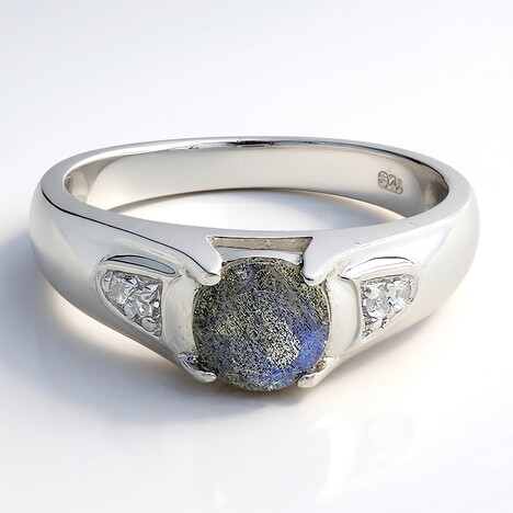 Bague en argent et Spectrolite