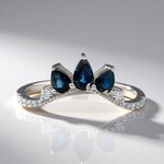 Anello in oro con Zaffiro Ceylon Blu (CIRARI)