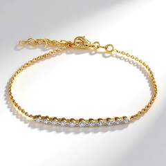 Zilveren armband met een VS1-Diamant (G)