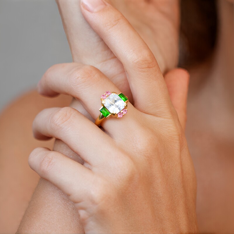 Zirkon-Goldring (Adela Gold)