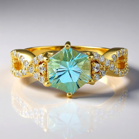 Anello in argento con Topazio Blu Cielo
