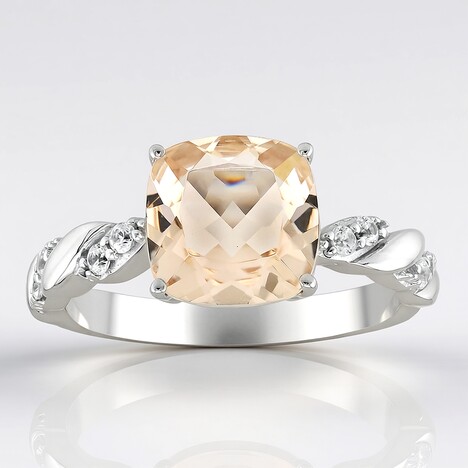 Anello in argento con MORGANITE MARROPINO