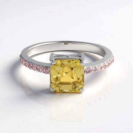 Anello in argento con Zircone Giallo (Adela Silber)