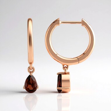 Pendientes en plata con Zircón rosado