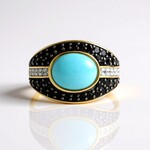 Anello in argento con Turchese Sleeping Beauty (Faszination Türkis)