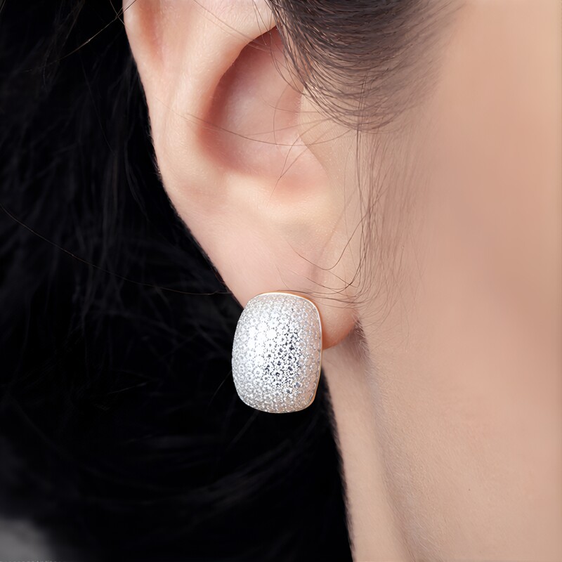 Orecchini in argento con Zircone (Adela Silber)