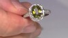 Anillo en plata con Turmalina cuprífera