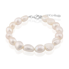 Brazalete en plata con Perla blanca Freshwater (TPC)