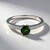 Bague en argent et Diopside de Russie