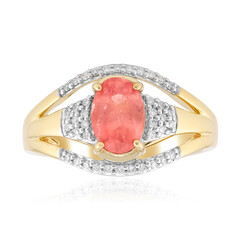 Bague en or et Rhodochrosite de Sweet-Home