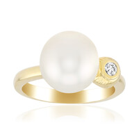 Weiße Südseeperlen-Goldring (Michelle Albala)