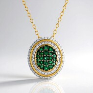 Collar en plata con Esmeralda de Zambia (Gems en Vogue)