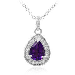 Sambia-Amethyst-Silberhalskette