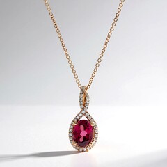 Collana in oro con Rodolite