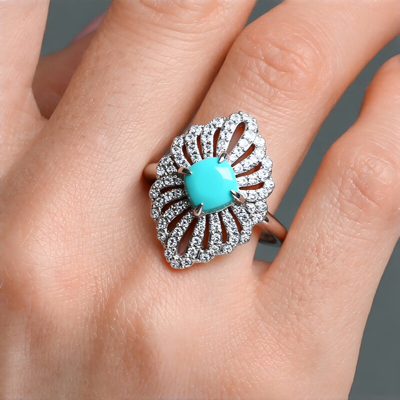 Anello in argento con Turchese