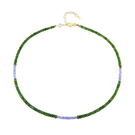 Collana in argento con Diopside Russo