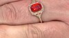 Anillo en oro con Ópalo de fuego de México (CIRARI)