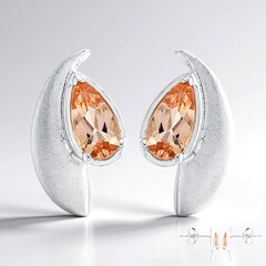 Pendientes en plata con Topacio imperial de Ouro Preto