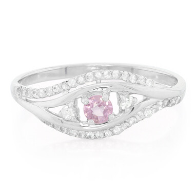 Anillo en plata con Zafiro de Ceilán rosa