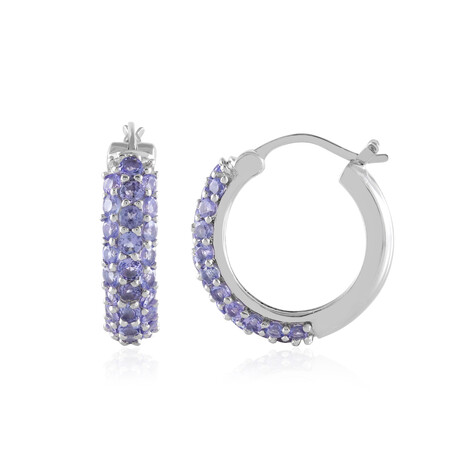 Boucles d'oreilles en argent et Tanzanite