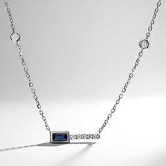 Collana in oro con Zaffiro Ceylon Blu (CIRARI)