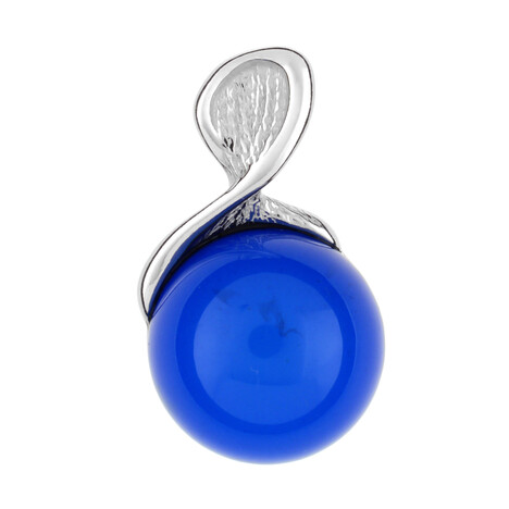 Zilveren hanger met een Blauwe Colombiaanse Barnsteen (dagen)