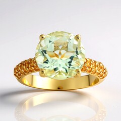 Anello in argento con Ametista Verde (Adela Silber)
