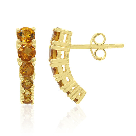 Citrin-Silberohrringe