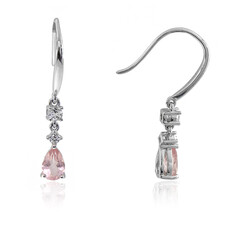 Orecchini in argento con Quarzo Rosa