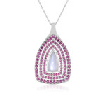 Collar en plata con Piedra de Luna blanca (KM by Juwelo)