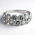 Anello placcato in platino con Zaffiro Verde (non riscaldato)
