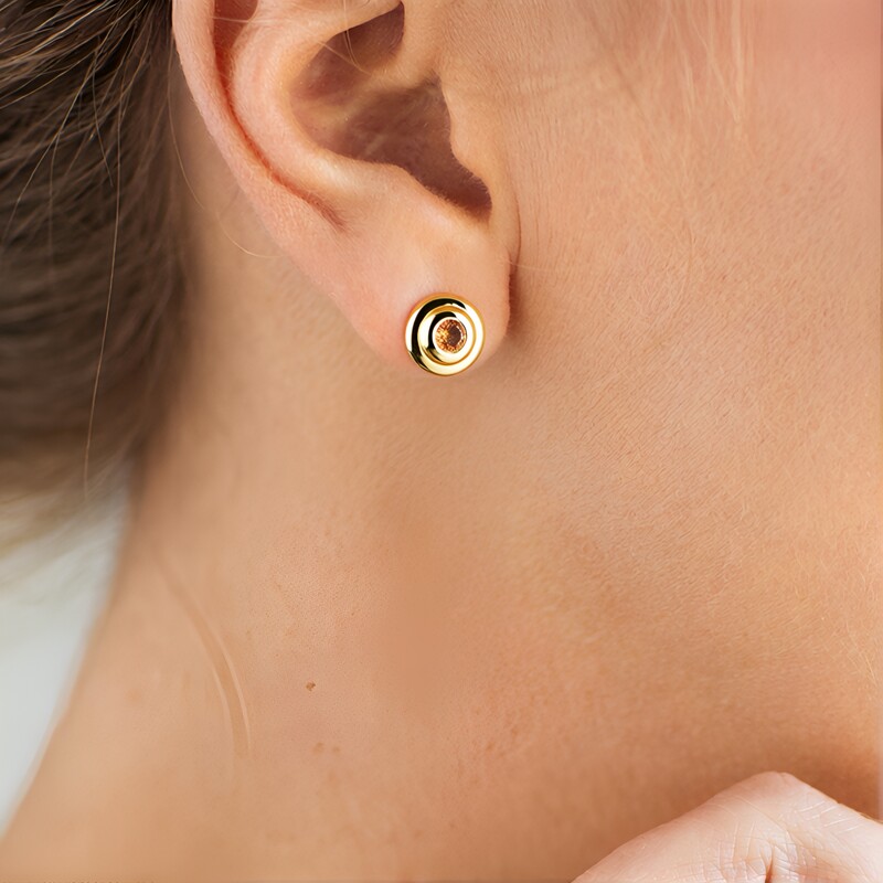 Pendientes en plata con Diamante rojo I2