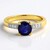 Anello in argento con Zaffiro Blu del Madagascar