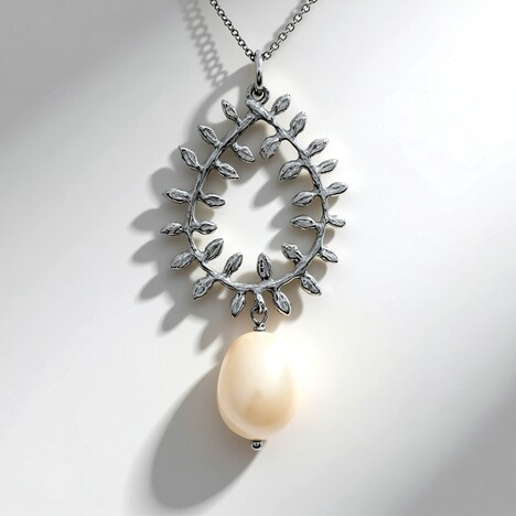 Collana in argento con Perla di Acqua Dolce (Joias do Paraíso)