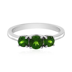 Anello in argento con Diopside Russo