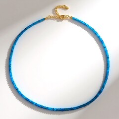 Collana in argento con Apatite Blu Neon