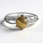 Anello in argento con Quarzo Rutilato (de Melo Essence)