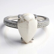 Howlite Silver Ring
