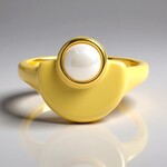 Anello in argento con Opale Bianco