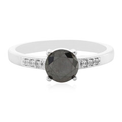 Anillo en plata con Diamante negro