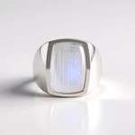 Zilveren ring met een Blauwe Maansteen (KM by Juwelo)